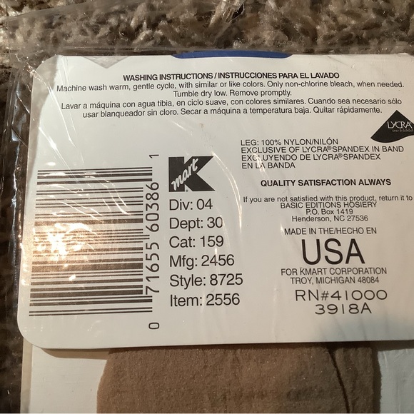 Lot of Vintage sheer nylon socks, beige & nude, sock size: 9-11 - Picture 9 of 12